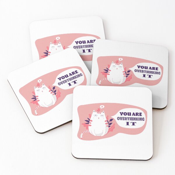 Item preview, Funny Cat Meme- You Are Overthinking It designed and sold by designsnmore.