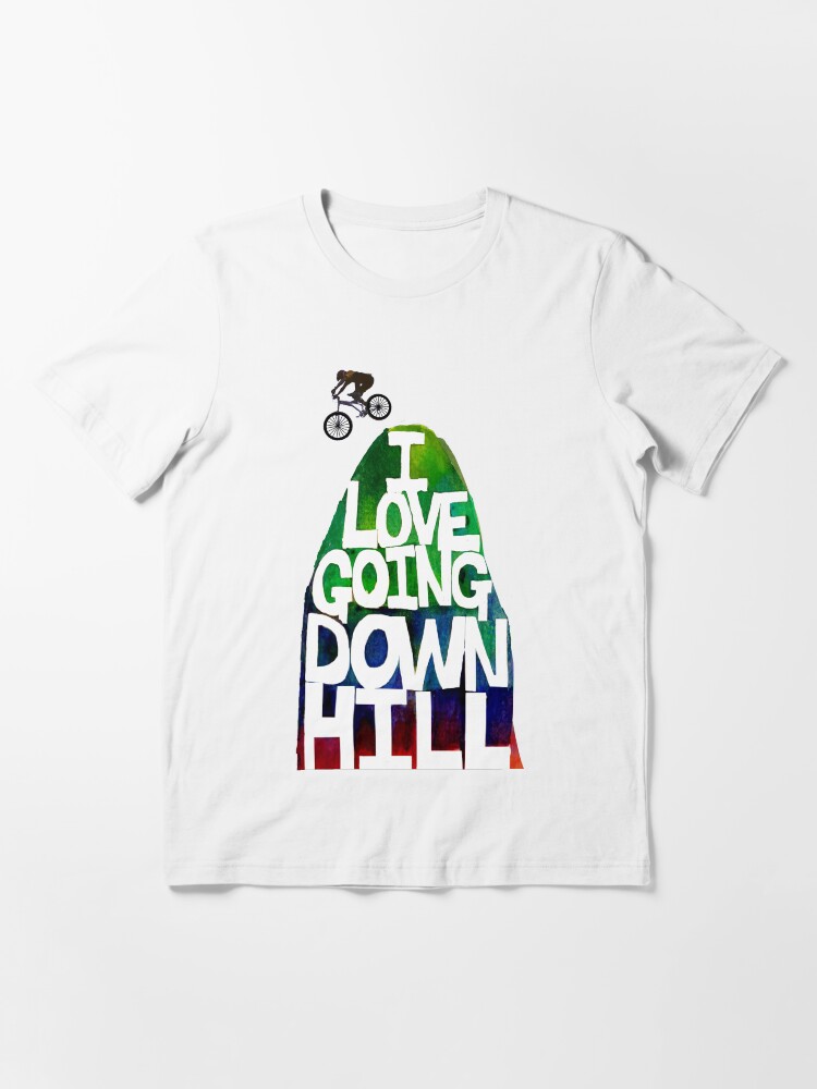 Alternate view of I Love Going Downhill (White) Essential T-Shirt