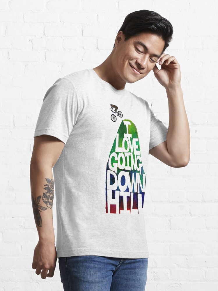 Alternate view of I Love Going Downhill (White) Essential T-Shirt