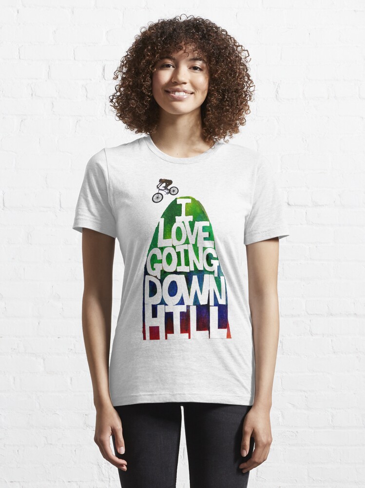 Alternate view of I Love Going Downhill (White) Essential T-Shirt