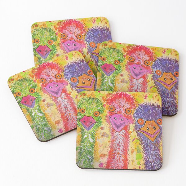 Item preview, Three Colourful Emus designed and sold by Casimirasart.