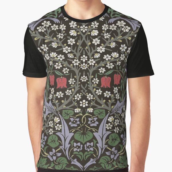 William Morris Blackthorn Tapestry Art Print Floral Pattern Graphic T-Shirt