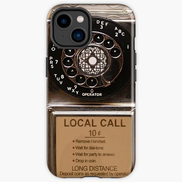 phone antique rotary dial pay telephone booth iPhone Tough Case
