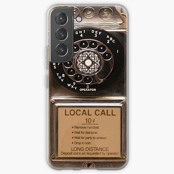 phone antique rotary dial pay telephone booth Samsung Galaxy Soft Case