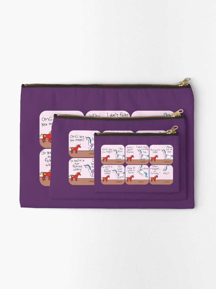 Alternate view of Gravity (Horned Warrior Friends) Zipper Pouch