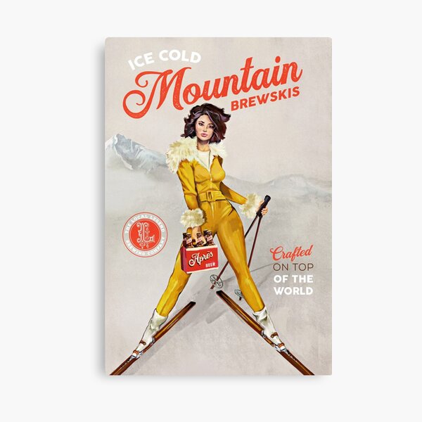 Mountain Brewskis Pinup Girl Canvas Print