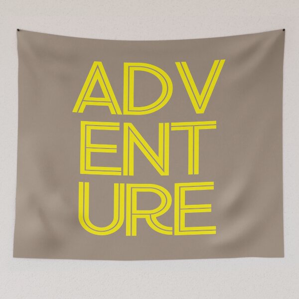 Item preview, Adventure Print - Bright Yellow designed and sold by Skippingbird.