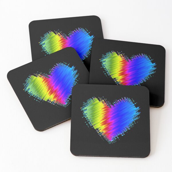 Item preview, Glitched Rainbow Colored Heart Symbol Design designed and sold by Dator-Abstracts.