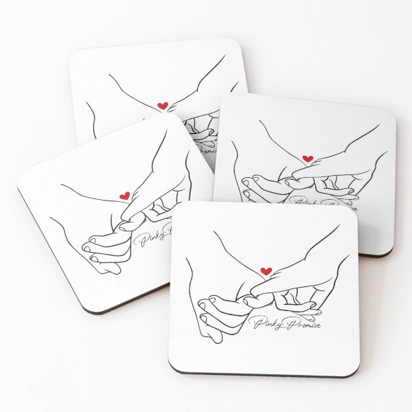 Pinky Promise Coasters (Set of 4)