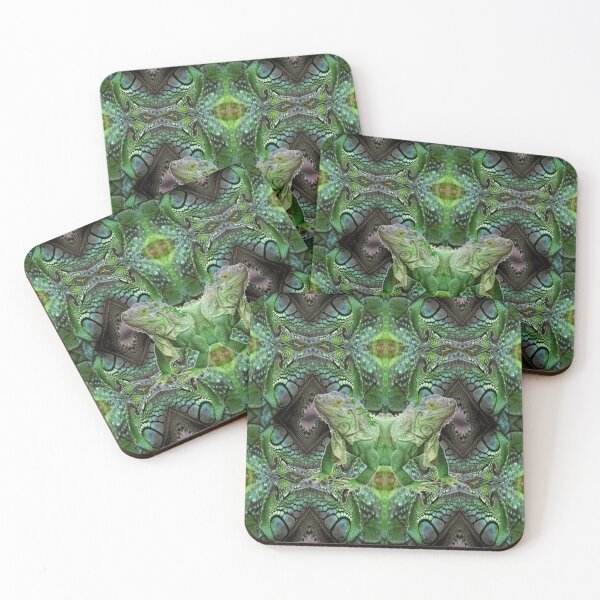 Item preview, TROPICAL GREEN FLORIDA IGUANAS DECORATIVE COLLAGE designed and sold by sharlesart.