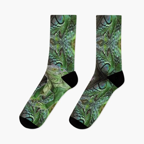 Item preview, TROPICAL GREEN FLORIDA IGUANAS DECORATIVE COLLAGE designed and sold by sharlesart.