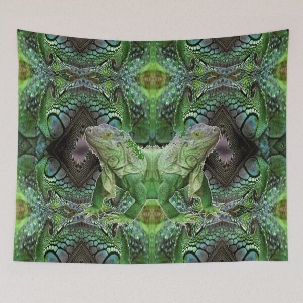 Item preview, TROPICAL GREEN FLORIDA IGUANAS DECORATIVE COLLAGE designed and sold by sharlesart.
