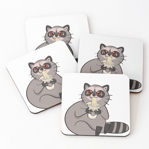 Item preview, Raccoon eating Ramen designed and sold by KristinKatnip.