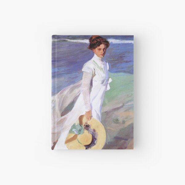 Joaquin Sorolla Women Walking on the Beach Impressionist Painting Hardcover Journal