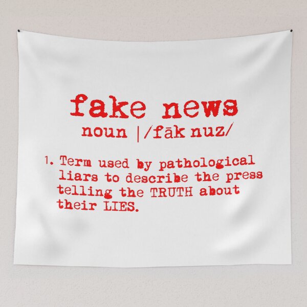 Item preview,  fake news definition (red text) designed and sold by Thelittlelord.