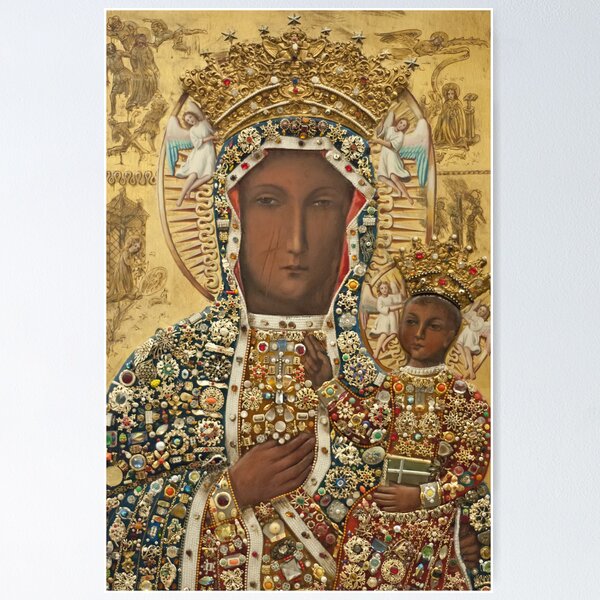 Item preview, Our Lady of Czestochowa Bejeweled Picture designed and sold by blessedartthou.