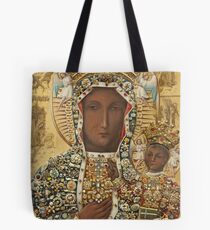 Our Lady of Czestochowa Bejeweled Picture Tote Bag