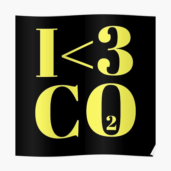 Ich liebe CO2 Poster