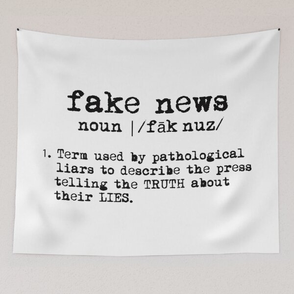 Item preview,  fake news definition (black text) designed and sold by Thelittlelord.