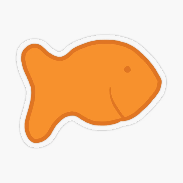 goldfish snack Sticker for Sale by xojulia