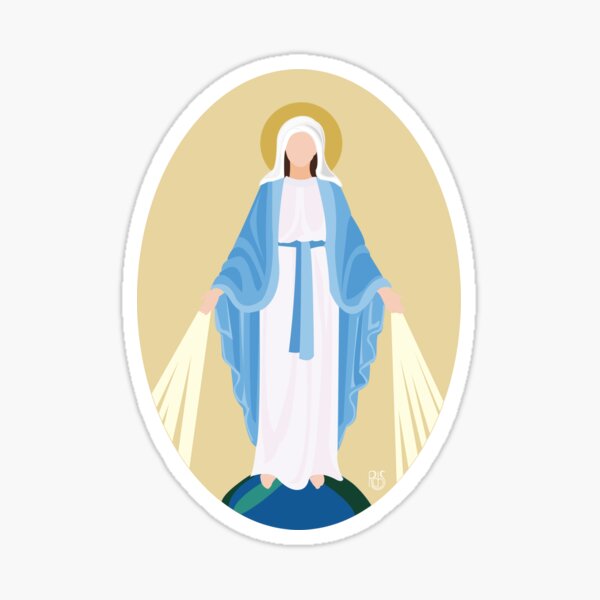 Miraculous Medal Illustration Sticker