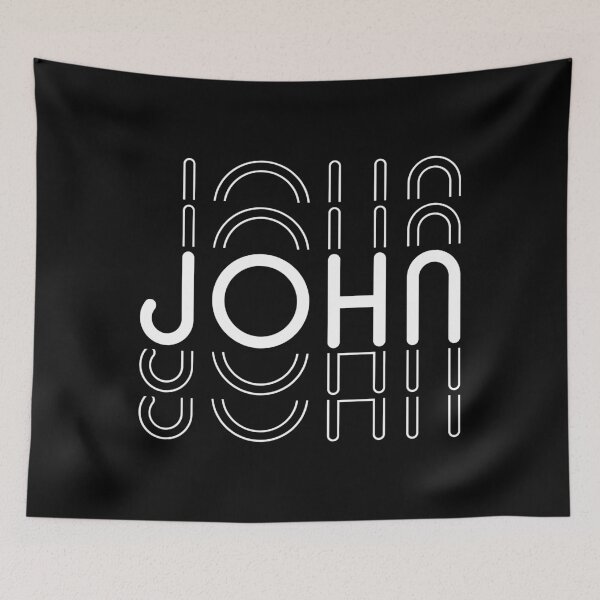 Item preview, Name John in Black and White Style designed and sold by Time-is-Money.