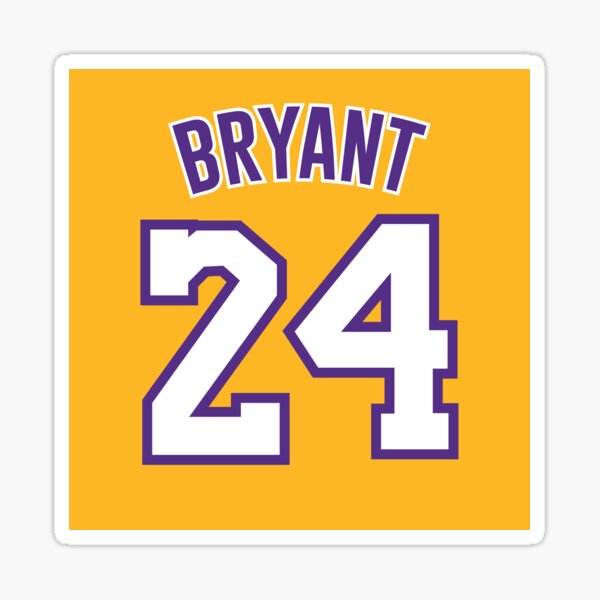 "Bryant 24" Sticker for Sale by Designs111 | Redbubble