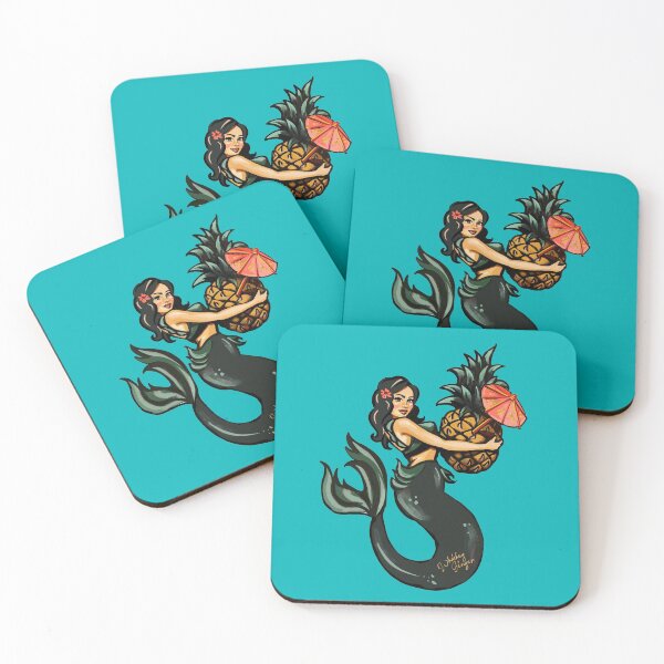 Item preview, Pineapple Mermaid Art  designed and sold by The Whiskey Ginger Design Shop.