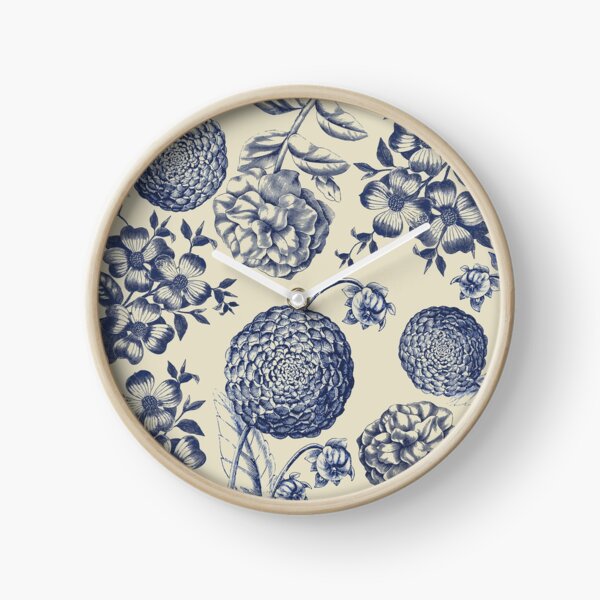 Item preview, Blue Vintage Flower Bloom Drawing Country Illustration designed and sold by antiqueart.