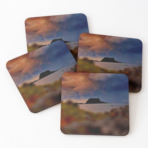 Item preview, Island silhouette against cloudy sunset  designed and sold by JellyfishHelen.