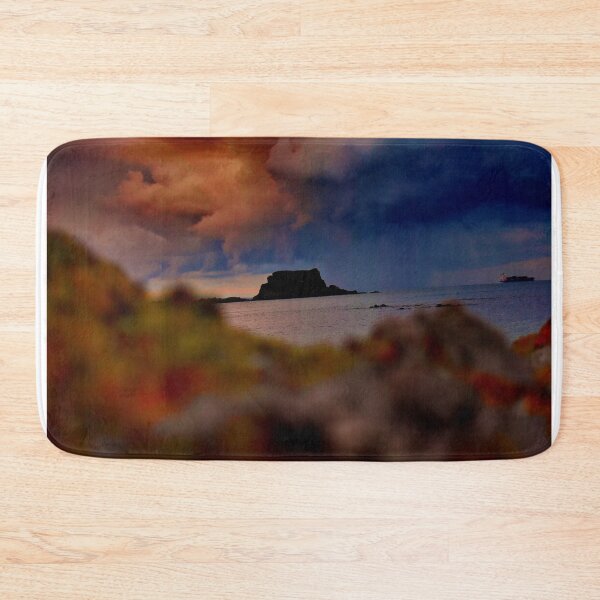 Item preview, Island silhouette against cloudy sunset  designed and sold by JellyfishHelen.