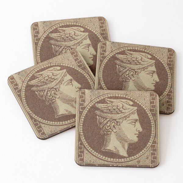 Item preview, Antique Hermes Stamp from Greece designed and sold by FuzzyHoney.