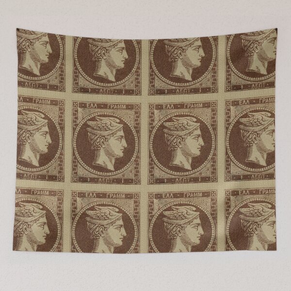 Item preview, Antique Hermes Stamp from Greece designed and sold by FuzzyHoney.