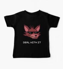 Five Nights at Freddy's - FNAF - Foxy - Deal With It (White Font) Baby Tee