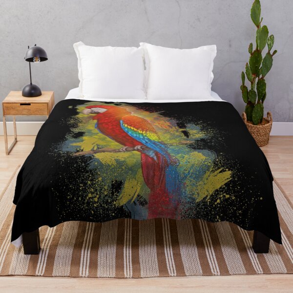 Item preview, Colorful Perched Scarlet Macaw Red Bird Gift for bird owners designed and sold by DontTouchHutch.