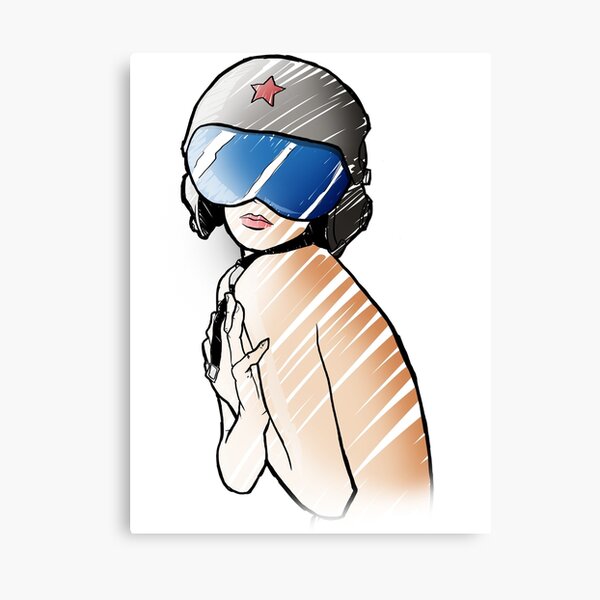 Pilot Pinup Girl Canvas Print