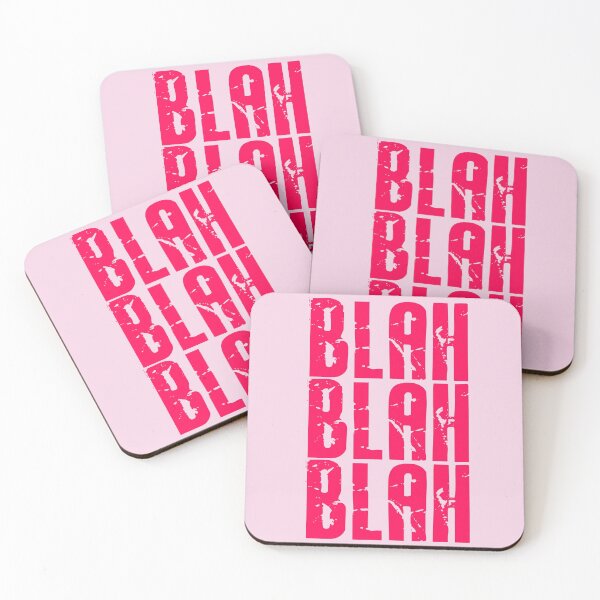 Item preview, Blah Blah Blah print - Bright Pink designed and sold by Skippingbird.