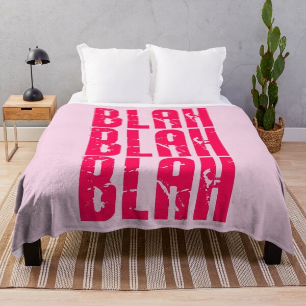 Item preview, Blah Blah Blah print - Bright Pink designed and sold by Skippingbird.