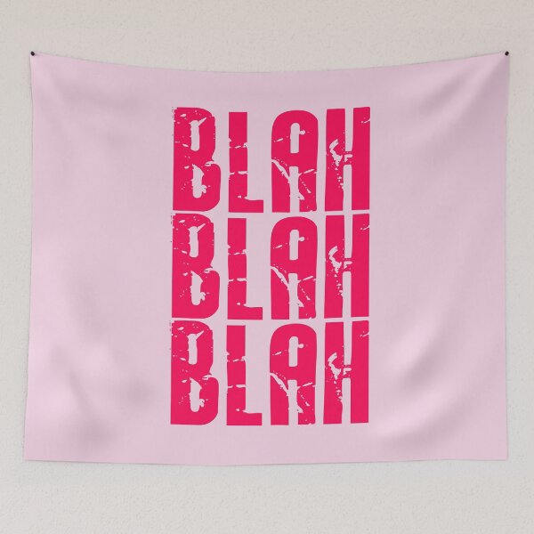 Item preview, Blah Blah Blah print - Bright Pink designed and sold by Skippingbird.