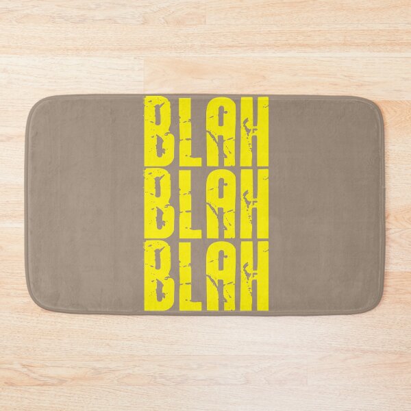 Item preview, Blah Blah Blah print - Bright Yellow designed and sold by Skippingbird.