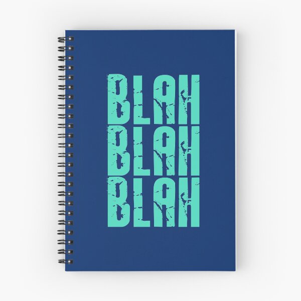 Item preview, Blah Blah Blah print - Bright Blue designed and sold by Skippingbird.
