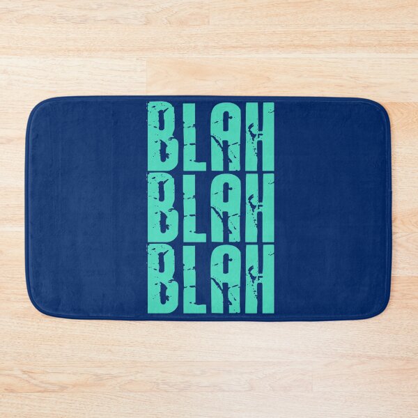 Item preview, Blah Blah Blah print - Bright Blue designed and sold by Skippingbird.