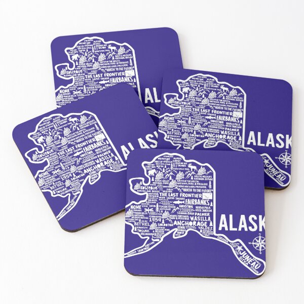Item preview, Alaska Map designed and sold by fiberandgloss.