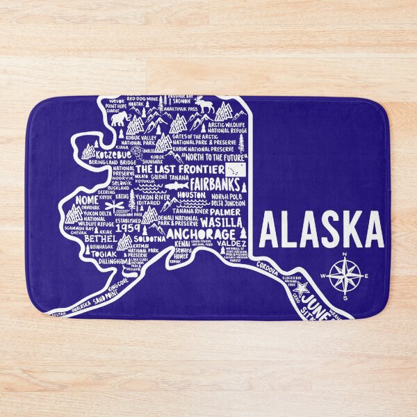 Item preview, Alaska Map designed and sold by fiberandgloss.