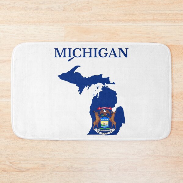 Item preview, Michigan Flag Map designed and sold by marosharaf.
