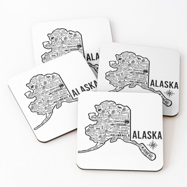 Item preview, Alaska Map designed and sold by fiberandgloss.