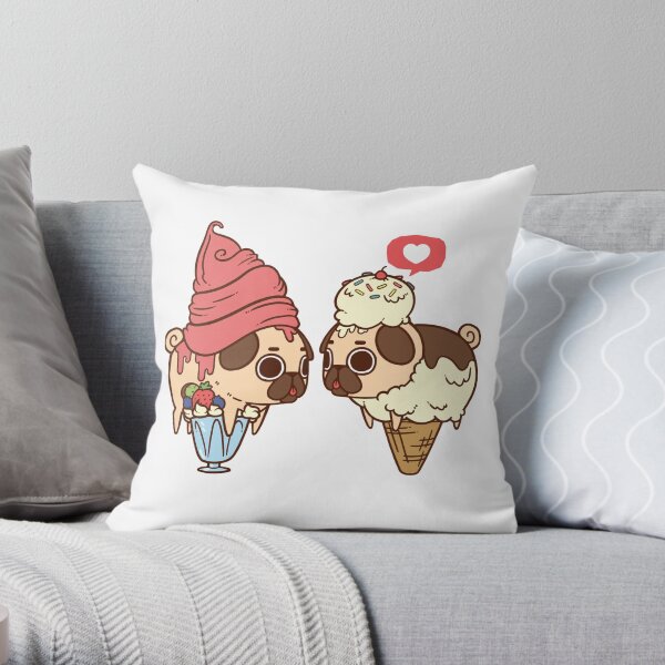 Puglie Froyo and Ice Cream Throw Pillow