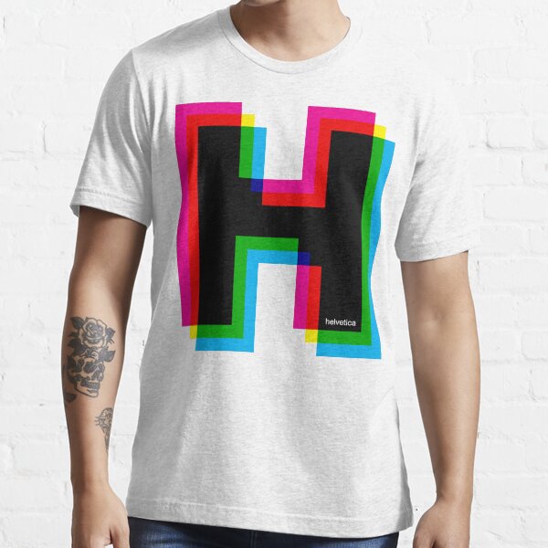 Helvetica H CMYK Essential T-Shirt