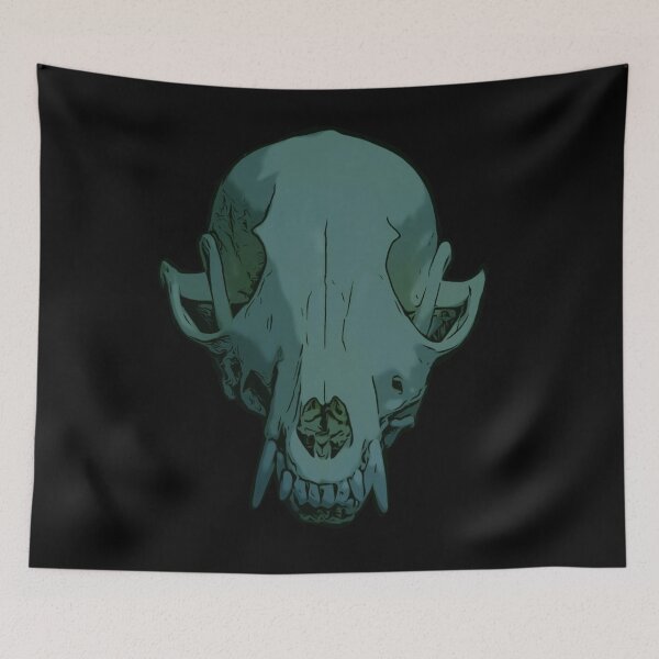 Item preview, Pale Teal Fox Skull Graphic Little Shop of Oddities designed and sold by Little Shop  of Oddities.