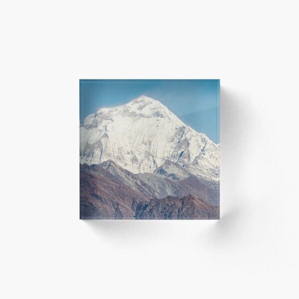Dhaulagiri of The Himalayas, Nepal Acrylic Block